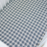 Vintage Plaid Muslin Crib Sheet