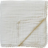 Custom Embroidered Name Boho Baby Muslin Quilt Blanket // Mudcloth // Floral // You Pick Color