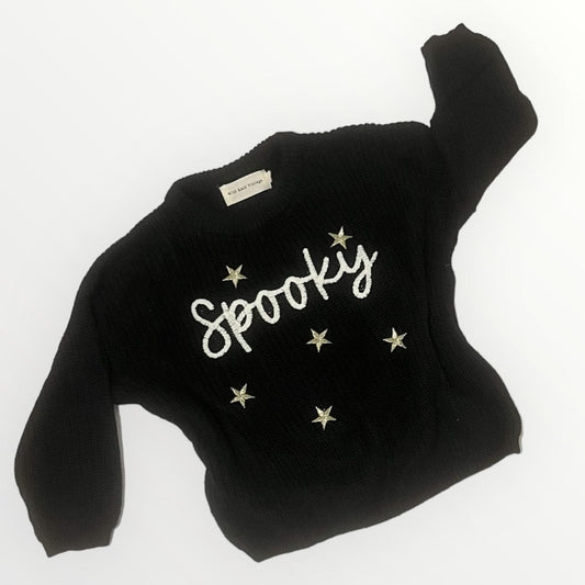 Embroidered Spooky Star Knit Sweater