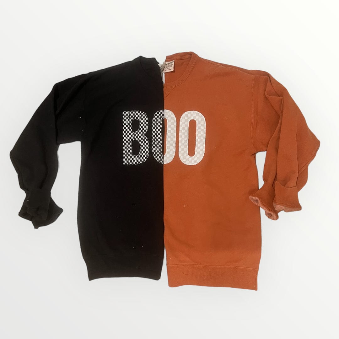 Orange BOO Applique Sweatshirt