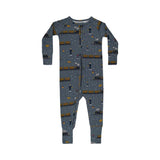 Christmas Trains Small Ribbed Zipper