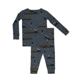 Christmas Trains Small Ribbed Two Piece Set