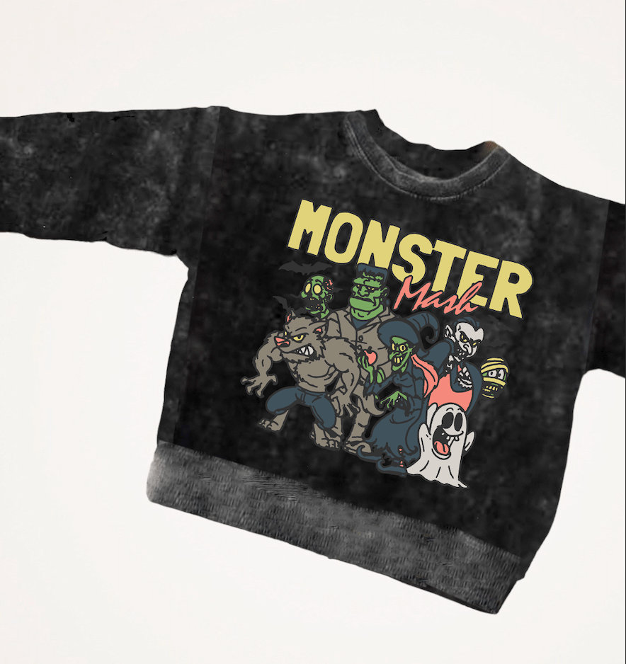 Monster Mash Acid Wash Sweatshirt