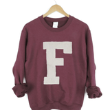 Big Felt Varsity Letter or Number Sweatshirt  (You Pick Color)