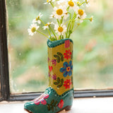 Floral Boot Bud Vase