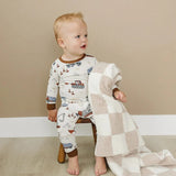 Construction Trucks Ribbed Cozy Set