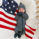 Navy Stripes Zipper