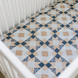 Patchwork Print Muslin Crib Sheet