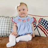 Flag Gingham Bubble Romper