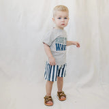 Blue Striped Shorts