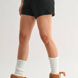 Offset Black French Terry Lounge Shorts