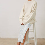 Relaxed Boyfriend Fit Crew Neck Sweater