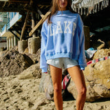 BEACH Reversible Mock-neck Crop Sweatshirt