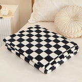 Checkered Print Soft Throw Blanket