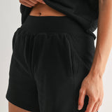 Offset Black French Terry Lounge Shorts