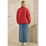 Brick Zip Up Packable Puffer Jacket