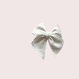 White Dashed Bow