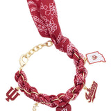 Indiana Hoosiers Bandana Charm Bracelet