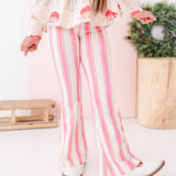 Pink Santas Peplum Top