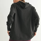 Black Fieldstone Cotton Hoodie