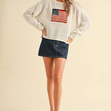 Flag Knit Sweater - Ivory