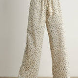 Floral Print Drawstring Pants