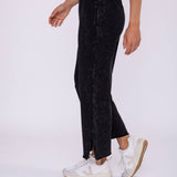 Acid Wash Black Wide Leg Lounge Pant