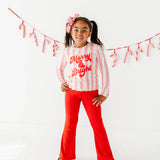 Holly Red Ribbed Flares