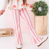 Pink Candy Cane Stripe Flares
