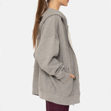 Oversized Grey Zip Up Hoodie