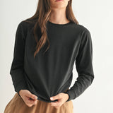 Black Stonewash Boxy Long Sleeve