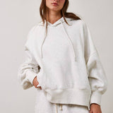 White Melange Hoodie