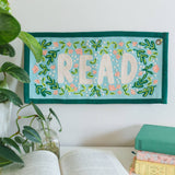 Read Embroidered Canvas Banner