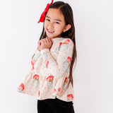 Pink Santas Peplum Top