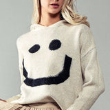 Smiley Heather Knit Hoodie