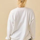 Crewneck Top With Floral Printed Pumpkin Patchwork