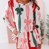 Wrapping Bows Peplum Top