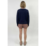 Navy Corn Pullover Sweater