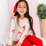 Pink Santas Peplum Top