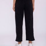 Acid Wash Black Wide Leg Lounge Pant