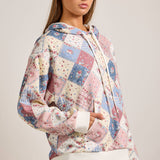 Spring Patchwork Quilted Hoodie