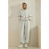 Heather Grey Star Printed Sweat Pants