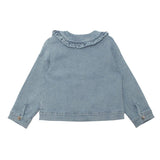 Denim Days Ruffled Collar Jacket