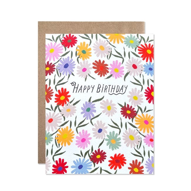 Wild Daisies Happy Birthday Card