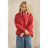 Brick Zip Up Packable Puffer Jacket