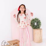 Pink Santas Peplum Top