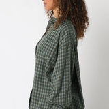 Teal Mia Checkered Shirt
