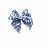 Navy & White Stripe Bow