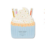 Birthday Cupcake Die-Cut Folded Greeting Card