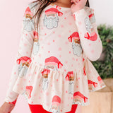 Pink Santas Peplum Top